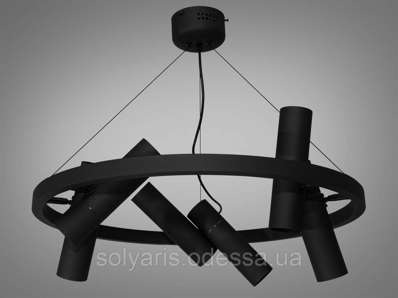 Шляхетна люстра в стилі Loft, 12 ламп, люстра чорна, фото 1