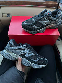 Кросівки New Balance 9060 Black grey Castlerock чоловічі Нью Беланс 9060 чорно-сірі замша для хлопців