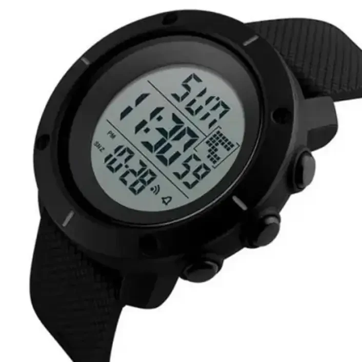 Годинник Skmei 1213BK Black | Спортивний цифровий годинник чорний, фото 1