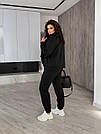 ЖІНОЧИЙ СПОРТИВНИЙ КОСТЮМ БАТАЛ 3-нитка р.48-58 ЧОРНИЙ ХАРИЗМА 7120, фото 5