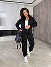 ЖІНОЧИЙ СПОРТИВНИЙ КОСТЮМ БАТАЛ 3-нитка р.48-58 ЧОРНИЙ ХАРИЗМА 7120, фото 6