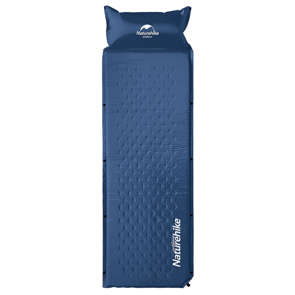 Килимок самонадувний з подушкою Naturehike NH15Q002-D, 25мм, блакитний, фото 1