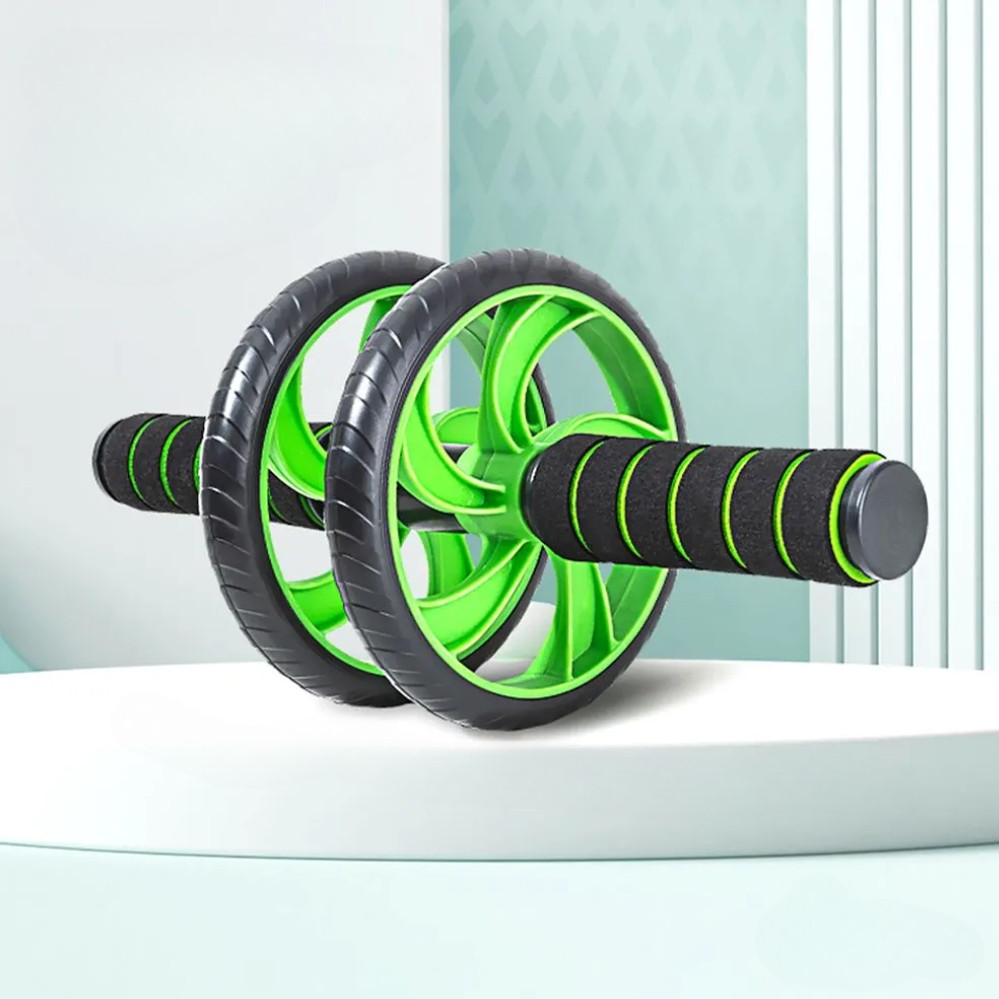 Фітнес колесо спортивний Тренажер-колесо для преса подвійне Double wheel Тренажер-ролик для м'язів, фото 1