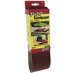 Шліфувальна стрічка Milescraft 75 x 533 мм Зернистість K80; 3 шт.