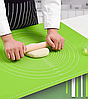 Силіконовий килимок кондитерський для розкочування тіста 50х70 см 5070LI салатовий, фото 4