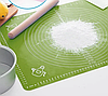 Силіконовий килимок кондитерський для розкочування тіста 50х70 см 5070LI салатовий, фото 6
