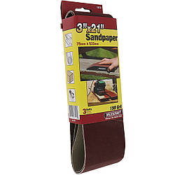 Шліфувальна стрічка Milescraft 75 x 533 мм Зернистість K150; 3 шт.