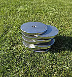 Блін на штангу 3 кг сталевий (диск для штанги гантелей метал) W_0238, фото 3