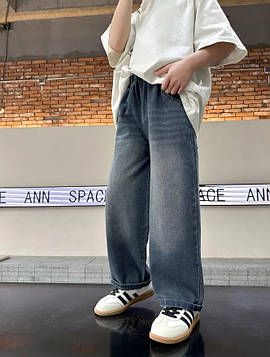 Джинси прямі пояс на гумці для хлопчика підлітка