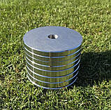 Блін на штангу 5 кг сталевий (диск для штанги гантелей метал) W_0240, фото 2