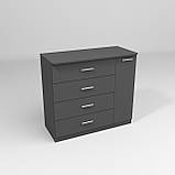 Комод Сабріна №2, Антрацит, 1100/500/1000, фото 2