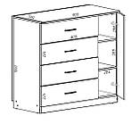 Комод Сабріна №2, Антрацит, 1100/500/1000, фото 3