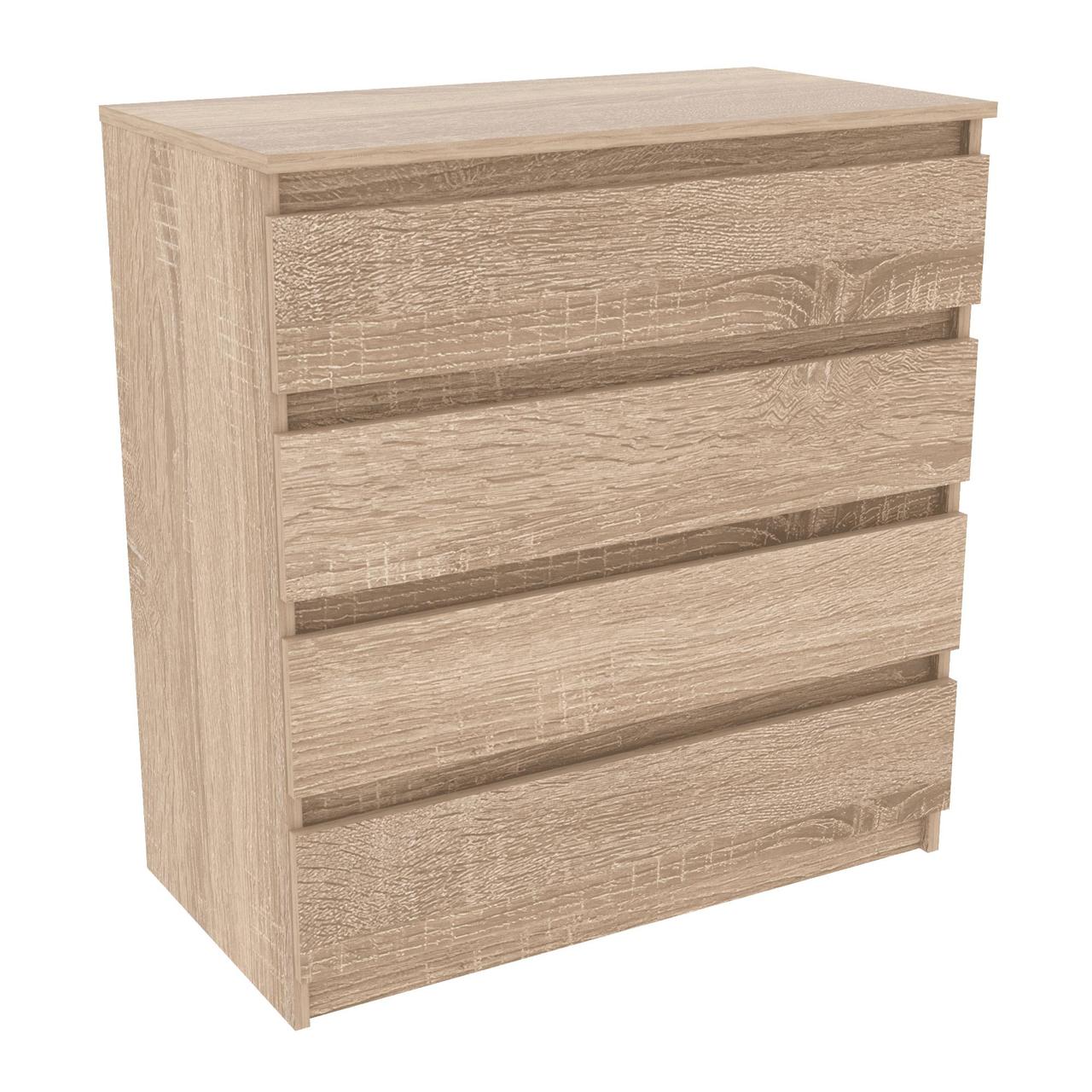 Комод №4, Антрацит, 800/450/850 Дуб сонома, фото 1