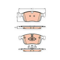 Колодки гальмівні Volvo XC60 (2008-) передні TRW