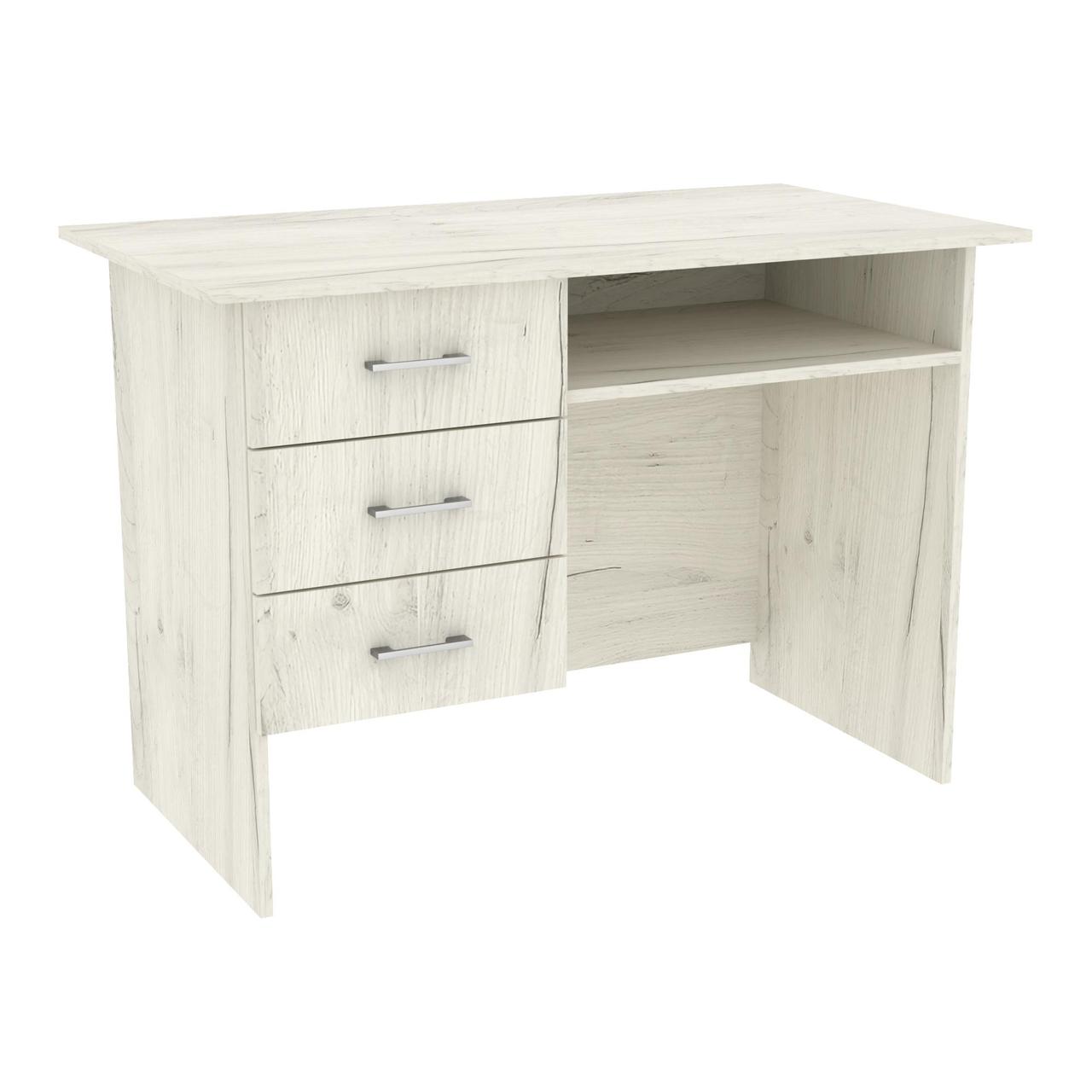 Стіл офісний ОСП-1, Антрацит, 1100/600/760 Дуб Крафт Білий, фото 1