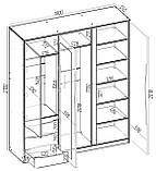 Шафа Дельта 2, Антрацит, 1800х550х2100, фото 6