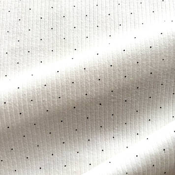 Інтерлок трикотжний преміум класу реактив з принтом горошки