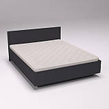 Ліжко Крістал №2 двоспальне, Антрацит, 2035х1432х850 2035х1632х850, Антрацит, фото 3