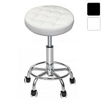 Стілець барний Bonro B-496 без спинки регульований Крісло табурет на колесах кругле W_1459