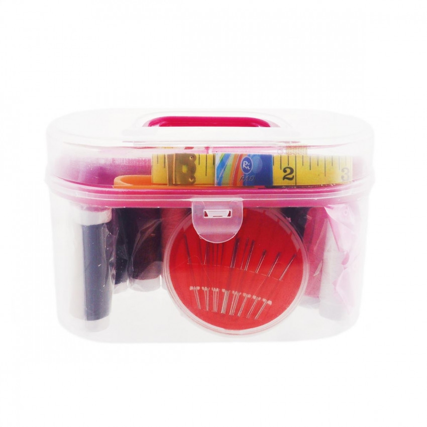 Набір для шиття з сантиметром та ножицями 50 предметів в коробці, фото 1