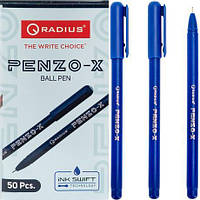 Від 50 шт. Ручка "PENZO - X 1000м " RADIUS 50 штук, синя 505769 купити дешево оптом в інтернет-магазині