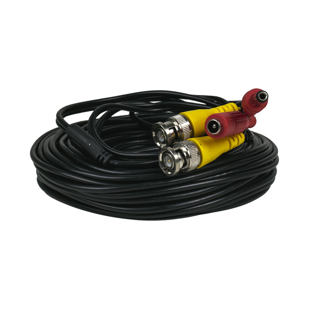 Кабель BNC-рower cable D 18 м (BNC+DC/BNC+DC) для передавання відеосигналу та живлення, фото 1