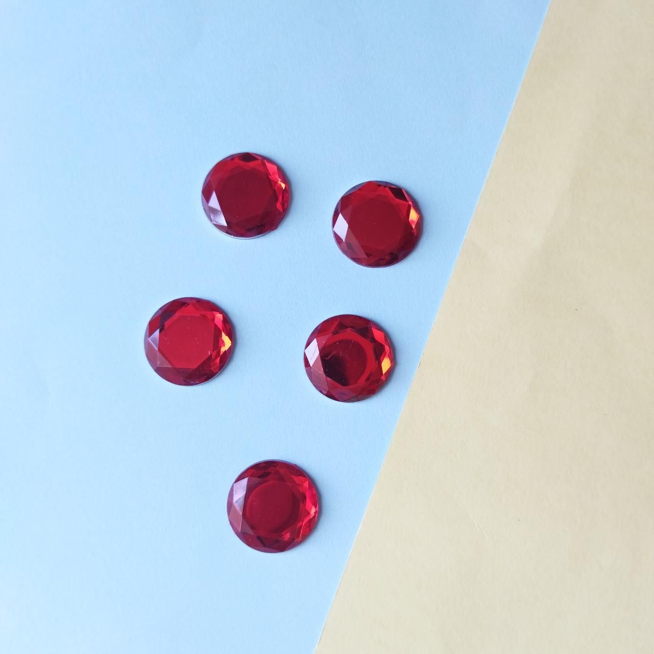 Стрази декор — великий 2,5 см червоний, фото 1