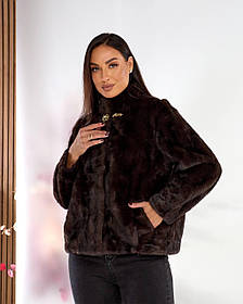 Напівпальто зі штучної норки р. 46-50