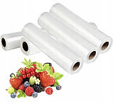 Плівка для вакуумного пакування в рулонах для вакууматора 5м х 30см 5шт, фото 2