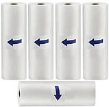 Плівка для вакуумного пакування в рулонах для вакууматора 5м х 25см 5шт, фото 9