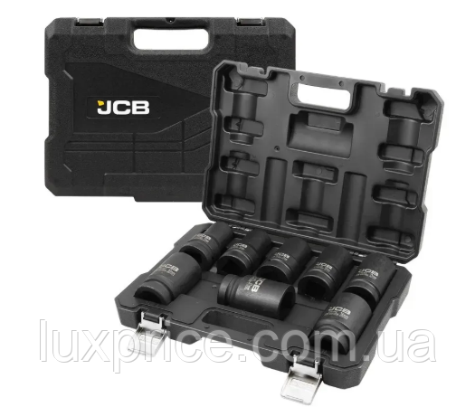 Набір головок ударних глибоких 8 од. 1'' (6-гр.) JCB Tools JCB-8081-5MPB, фото 1