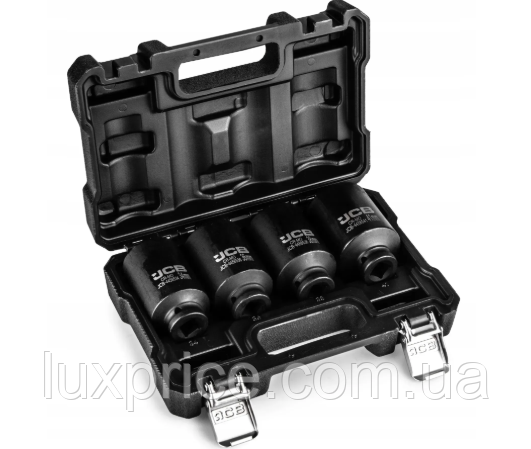 Набір головок ударних глибоких 4 од. 1/2" (6-гр.) (34, 36, 38, 41 мм) JCB Tools JCB-4045-5MPB, фото 1