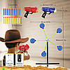 Іграшка-стрілялка для 2 гравців, пістолет з дротиками з піноматеріалу і обертовою мішенню для дітей 4+, фото 5