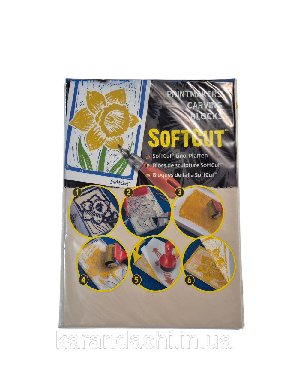 Лінолеум для ліногравюри, 1 шт. 300х200х3,0 мм, 3.0/SC4-2, SOFTCUT CARVING BLOCKS, ESSDEE - фото 1 - id-p2734293201