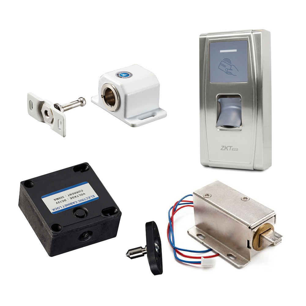 Система контролю доступу з біометричним терміналом ZKTeco MA300-BT/ID з Bluetooth та вбудованим зчитувачем EM карт, електрозамками, фото 1