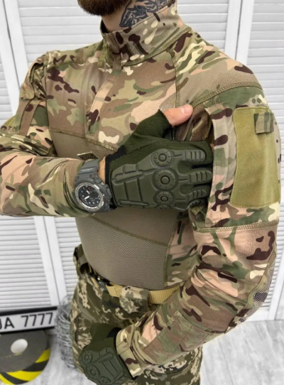 Убакс зсу боевая рубашка мультикам, тактическая рубашка убакс осенняя, камуфляжная рубашка ubacs для всу re301 - фото 1 - id-p2734305572