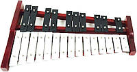 Ксилофон-спрано Cara & Co Професійний ксилофон із металевими клавішами з червоного дерева 43*30 см
