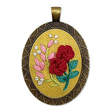 Набір для мікровишивання кулона "Квіткова композиція"