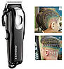 Машинка для стрижки волосся Gemei GM-805 10 Вт 4 насадки Чорний, фото 5