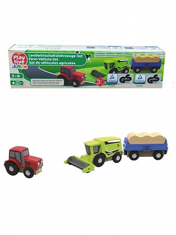 🚜 Набір "Комбайн і трактор з причепом" PlayTive, фото 1