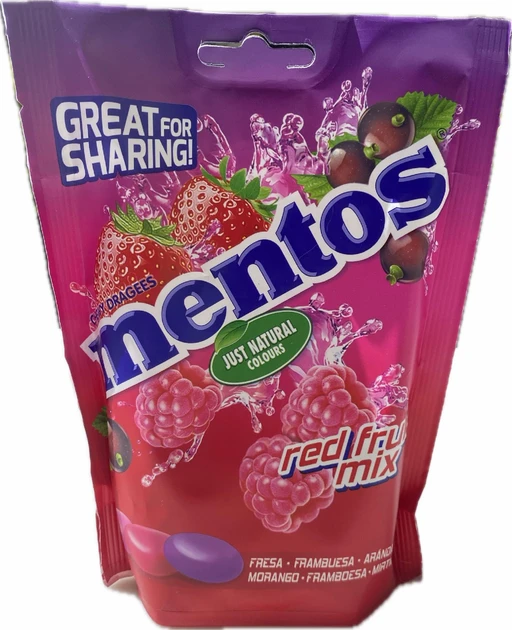 Драже Perfetti van Melle Mentos Red Fruit Mix 160г