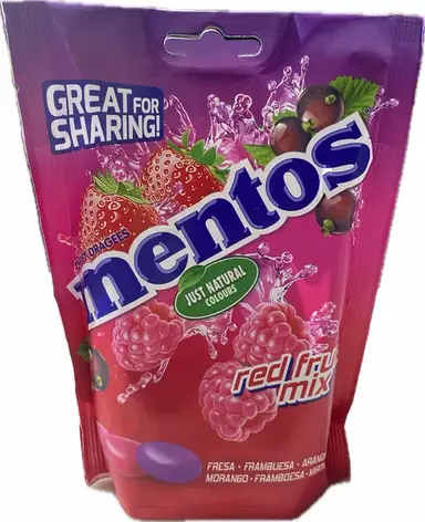 Драже Perfetti van Melle Mentos Red Fruit Mix 160г, фото 1