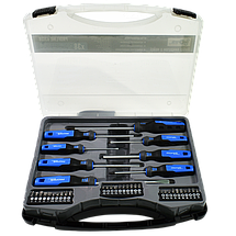 Набір інструментів 4в1 (набір 72 од. + набір проф. викруток + набір слюсарний + шестигранники) 60725-107, фото 5