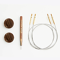 Волосінь (кабель) 20 см для знімних кругових спиць фіксованана KnitPro LANTERN MOON (2ШТ)