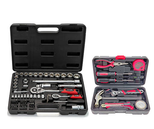 Набір інструмента 2в1 (набір 72 од + набір слюсарний 10 од) Profline 68111-105, фото 1