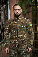 Чоловіча флісова кофта на змійці мультикам, армейська та тактична форма, комплект куртка+штани для штурмових