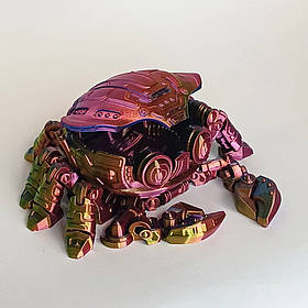 Шарнірна іграшка 3D Робот-краб, 20 см, пластик/Гнучка іграшка краб/ Рухлива іграшка 3д