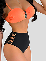 Купальник раздельный с 2 плавками Z.Five 86346 Диана лосось (В НАЛИЧИИ ТОЛЬКО 42 44 46 48 50 УКР р-ры), фото 2