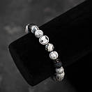 Чоловічий раслет зі знаком Зодіаку Близнюки з натурального каміння, фото 4