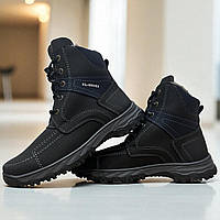 Черевики чоловічі зима чорні на хутрі (Кла-44ч)